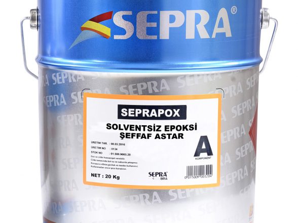 Seprapox Solventsiz Epoksi Şeffaf Astar